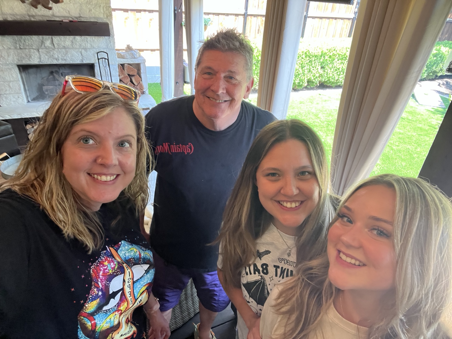 Jim Morgan with the Morgan girls